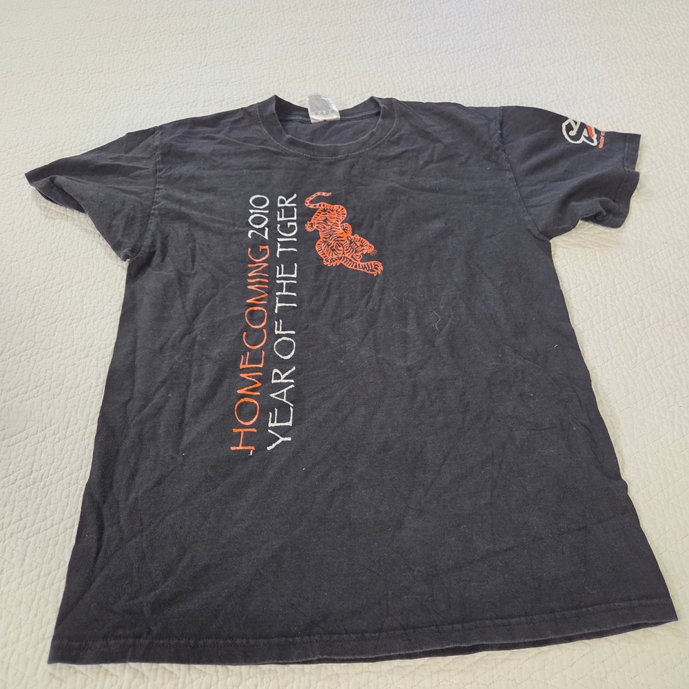 Port and Company Mens 2010 Homecoming Year of the Tiger Graphic T-Shirt Black M